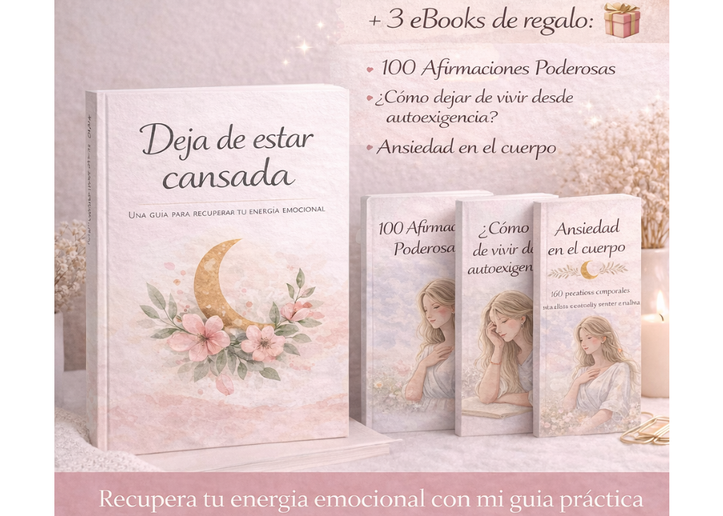 Guia "Deja de estar cansada" + Ejercicios + 3 ebooks de regalo🎁